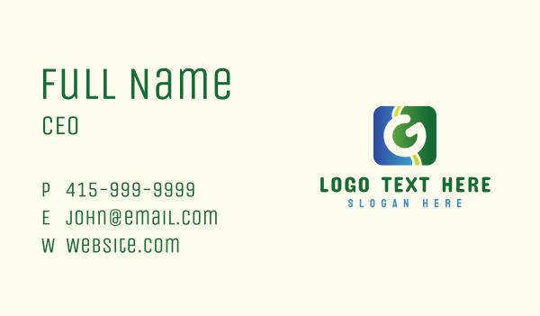 Mobile Software App Letter G Business Card Design Image Preview