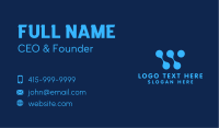 Blue Cyber Letter W Business Card Image Preview