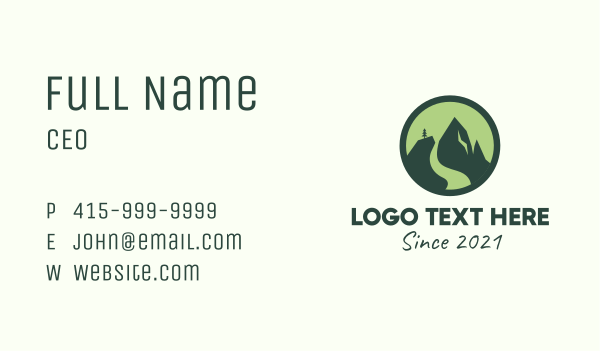Nature Mountain Badge  Business Card Design Image Preview