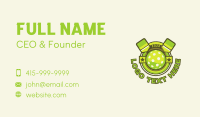 Green Pickleball Emblem Business Card Preview