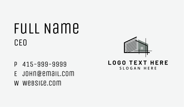Abstract Warehouse Property Business Card Design Image Preview