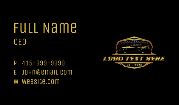 Automotive Car Garage Business Card Design Image Preview