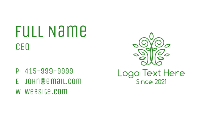 Green Tree Abstract Business Card