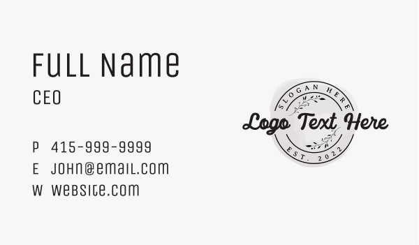 Elegant Watercolor Business Brand Business Card Design Image Preview
