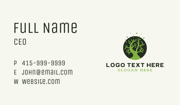 Green Coral Reef Business Card Design Image Preview