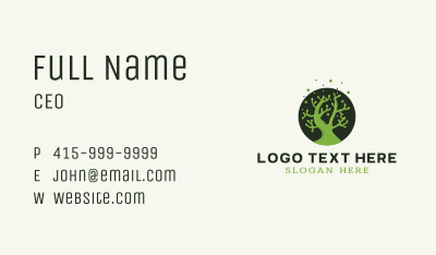 Green Coral Reef Business Card