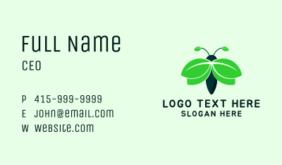 Organic Leaf Insect Business Card