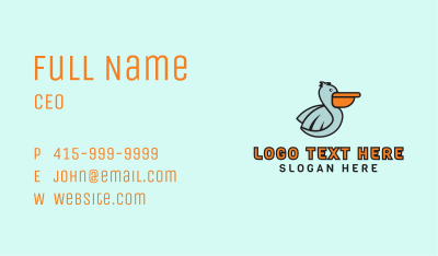 Pelican Delivery Mascot Business Card Image Preview