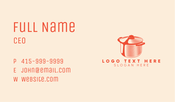 Orange Casserole Pot Business Card Design Image Preview
