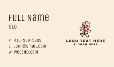Voodoo Doll Gaming Business Card Image Preview