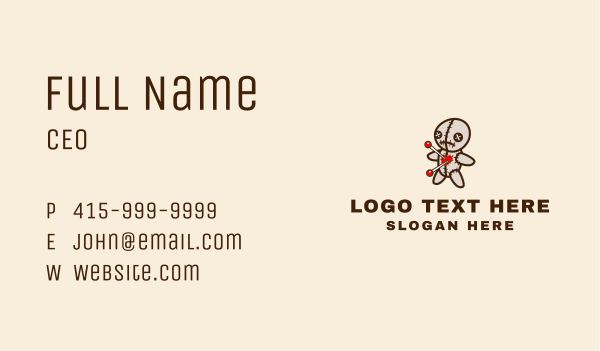 Voodoo Doll Gaming Business Card Design Image Preview