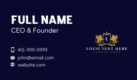 Luxury Griffin Shield Business Card Design