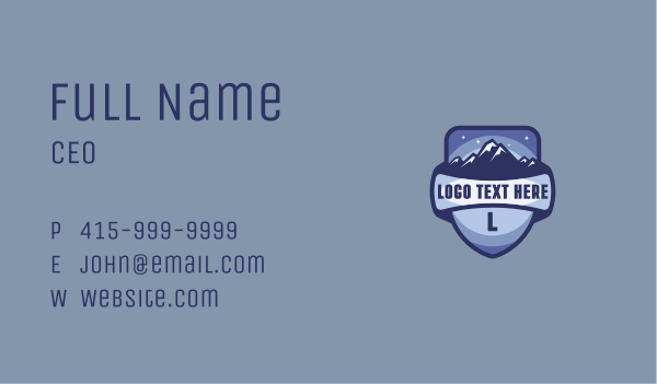 Mountain Peak Camping Business Card Design Image Preview