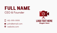 Red Film Camera Business Card Image Preview