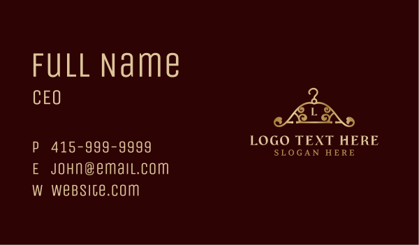 Hanger Sewing Tailor Business Card Design Image Preview