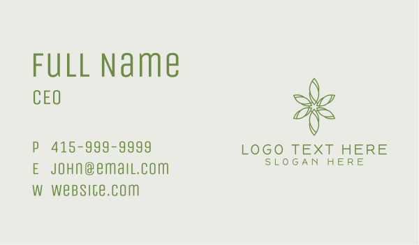 Green Garden Flower  Business Card Design Image Preview