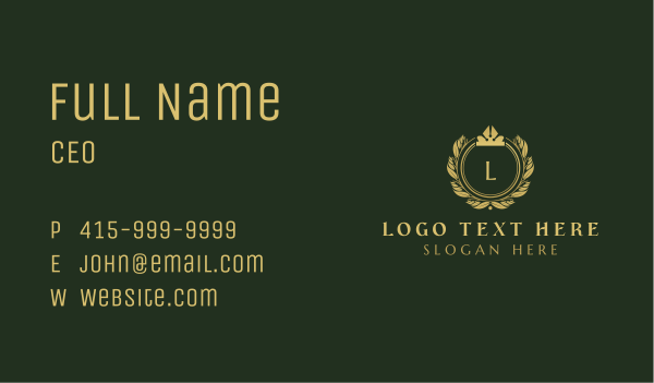 Royal Shield Boutique Business Card Design Image Preview