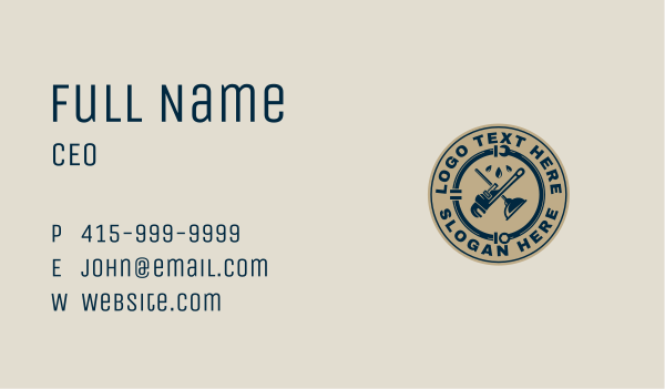 Hipster Plumber Repair Business Card Design Image Preview