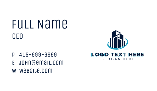 Urban City Tower Business Card Design Image Preview