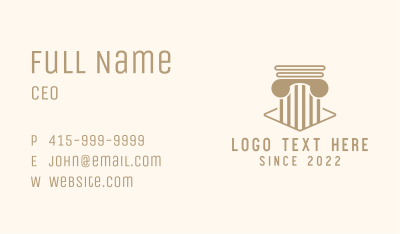 Legal Consulting Column Business Card Image Preview