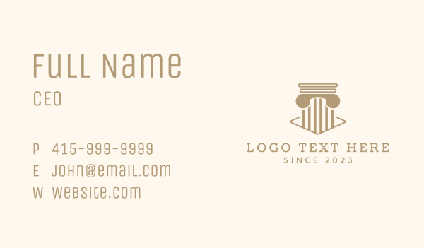 Legal Consulting Column Business Card Design Image Preview