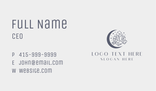 Moon Crystal Gemstone Business Card Design Image Preview