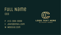 Golden Agency Letter C Business Card Image Preview