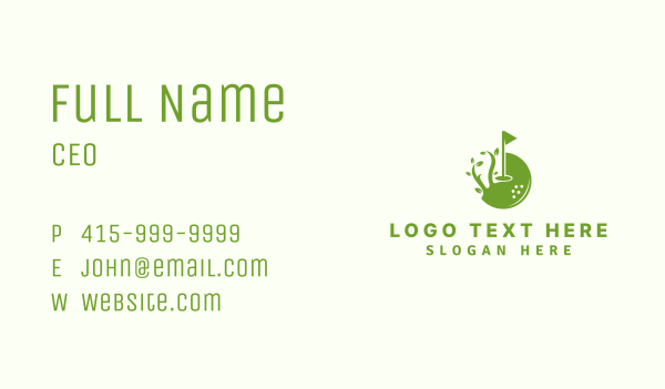 Sports Golf Course Business Card Design Image Preview