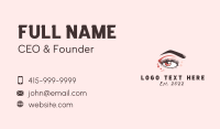 Sparkling Woman Eyelashes Business Card Design