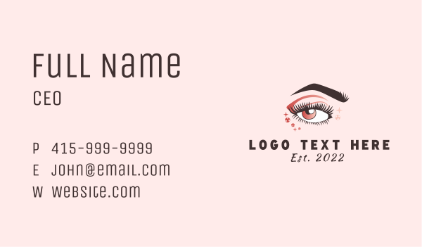 Sparkling Woman Eyelashes Business Card Design Image Preview