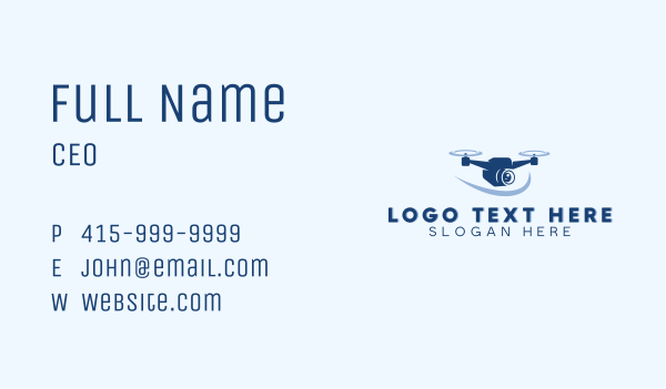 Camera Drone Copter Business Card Design Image Preview