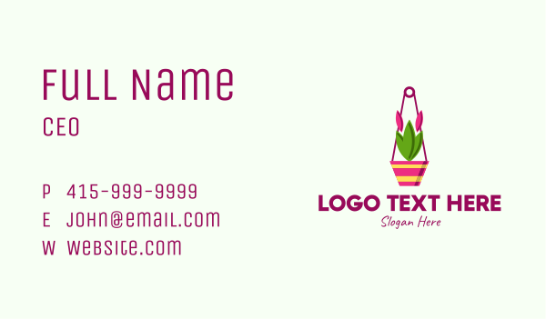 Hanging Plant Pot  Business Card Design Image Preview