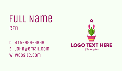 Hanging Plant Pot  Business Card Image Preview