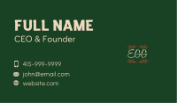 Christmas Holly Wordmark  Business Card Image Preview