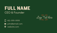 Christmas Holly Wordmark  Business Card Image Preview