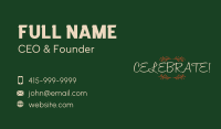Christmas Holly Wordmark  Business Card Image Preview