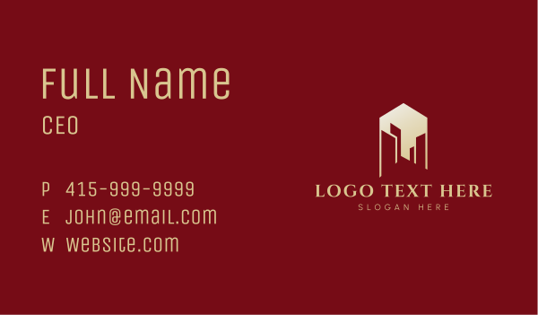 Gold Realty Building Business Card Design Image Preview