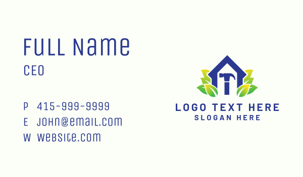 Home Maintenance Hammer Business Card Design Image Preview