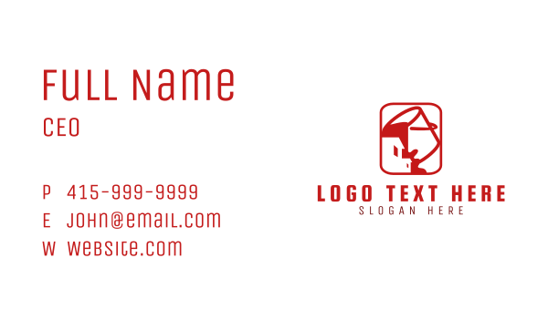 House Paint Bucket Business Card Design Image Preview