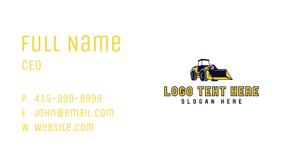 Loader Construction Machinery Business Card Image Preview