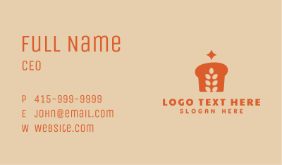 Orange Wheat Bread Business Card Image Preview