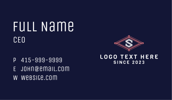Corporate Emblem Letter S Business Card Design Image Preview