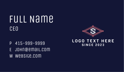 Corporate Emblem Letter S Business Card Image Preview