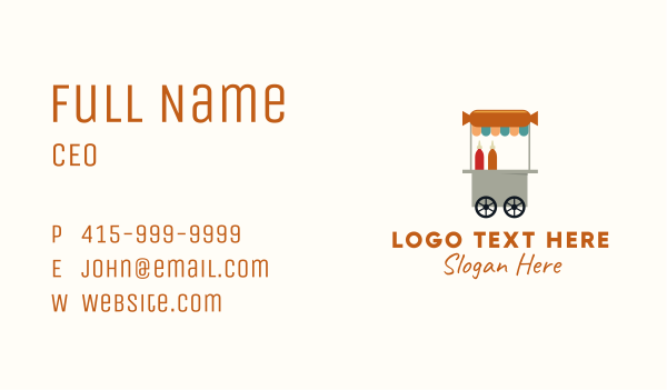 Sausage Food Cart Business Card Design Image Preview