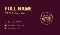 Golden Wellness Lotus  Business Card Image Preview