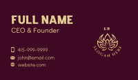 Golden Wellness Lotus  Business Card Image Preview