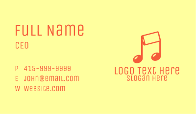 Mobile Musical Note  Business Card Image Preview