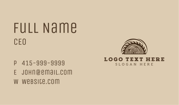 Sawmill Woodcutter Carpentry Business Card Design Image Preview