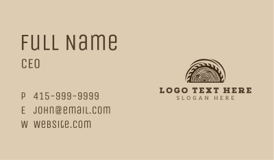 Sawmill Woodcutter Carpentry Business Card Image Preview