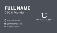 Legal Notary Letter U Business Card Design